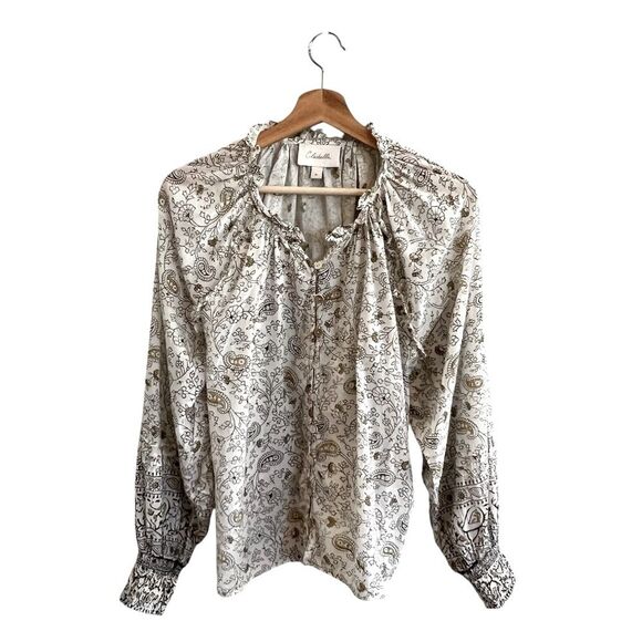 Anthropologie Cleobella Ivy Blouse Paisley Floral Size M Organic Peasant Cottage - Picture 1 of 11